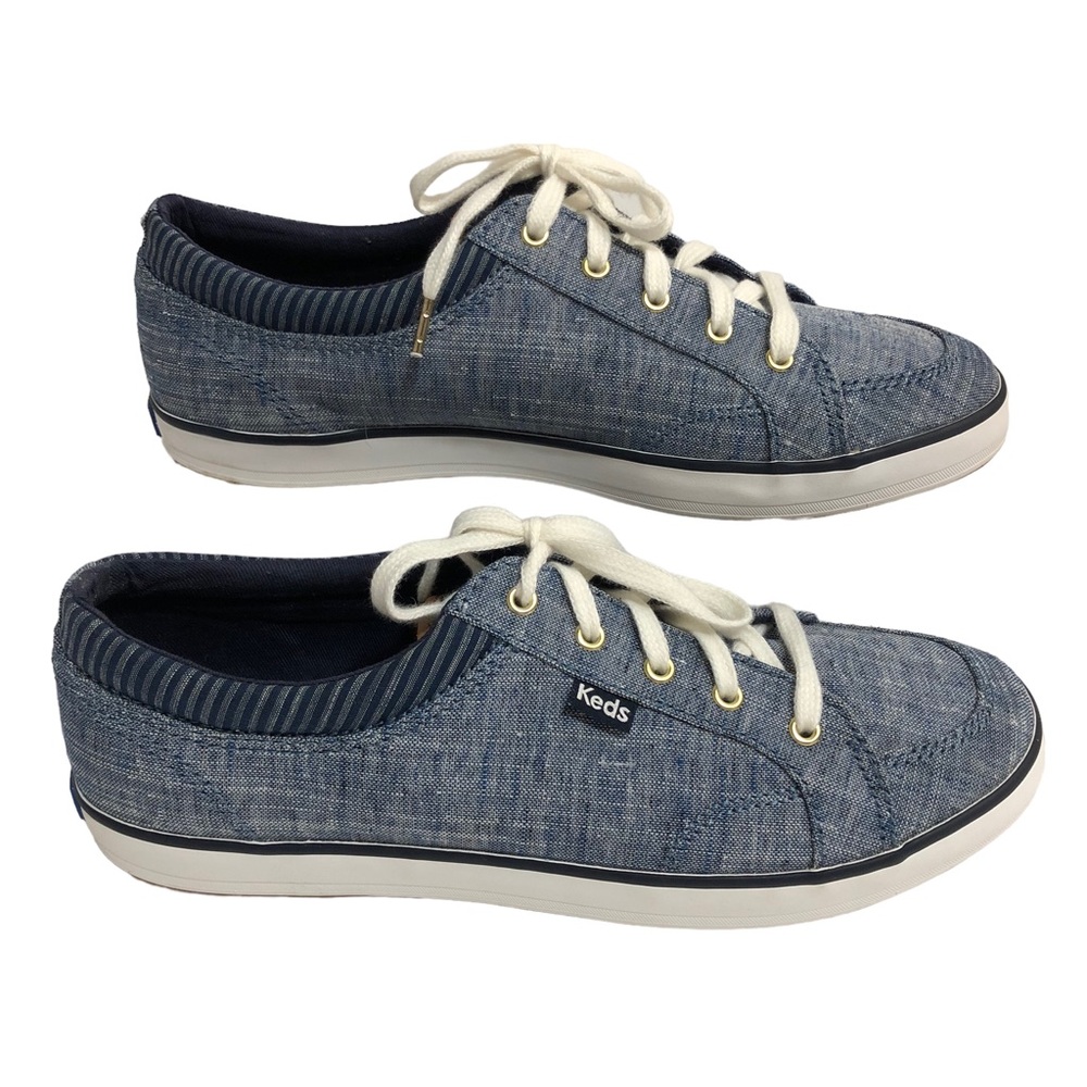 Keds Denim Blue Chambray Lace-Up Sneakers